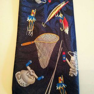Fishing Themed Men's Tie Necktie by Steven Harris